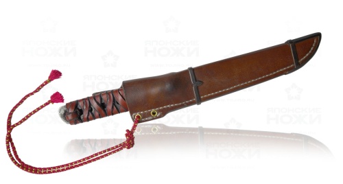 Нож туристический Machida Tadashi, 150 мм., сталь Bohler K990, кожаные ножны фото 3